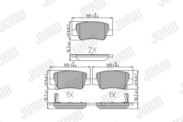 Brake Pad Set, disc brake 572627J