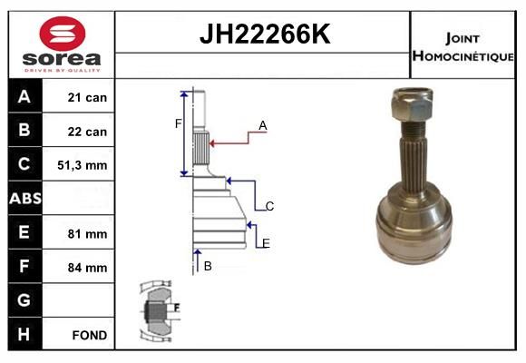 KIT CV JOINT AVEC KR083 - MEGANE