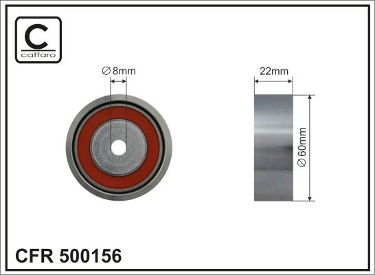 Deflection/Guide Pulley, V-ribbed belt 500156