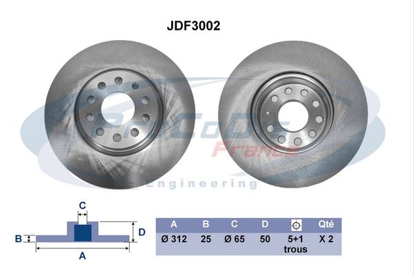 DISQUES DE FREIN JEU DE 2