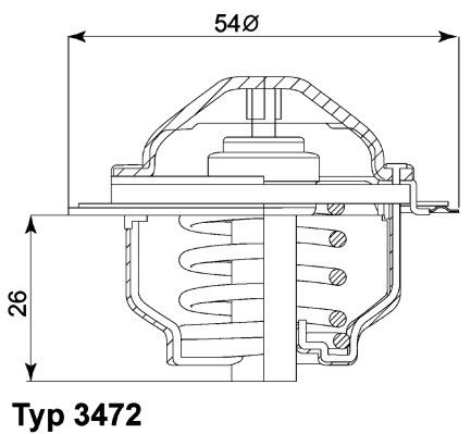 Thermostat, coolant 3472.87D