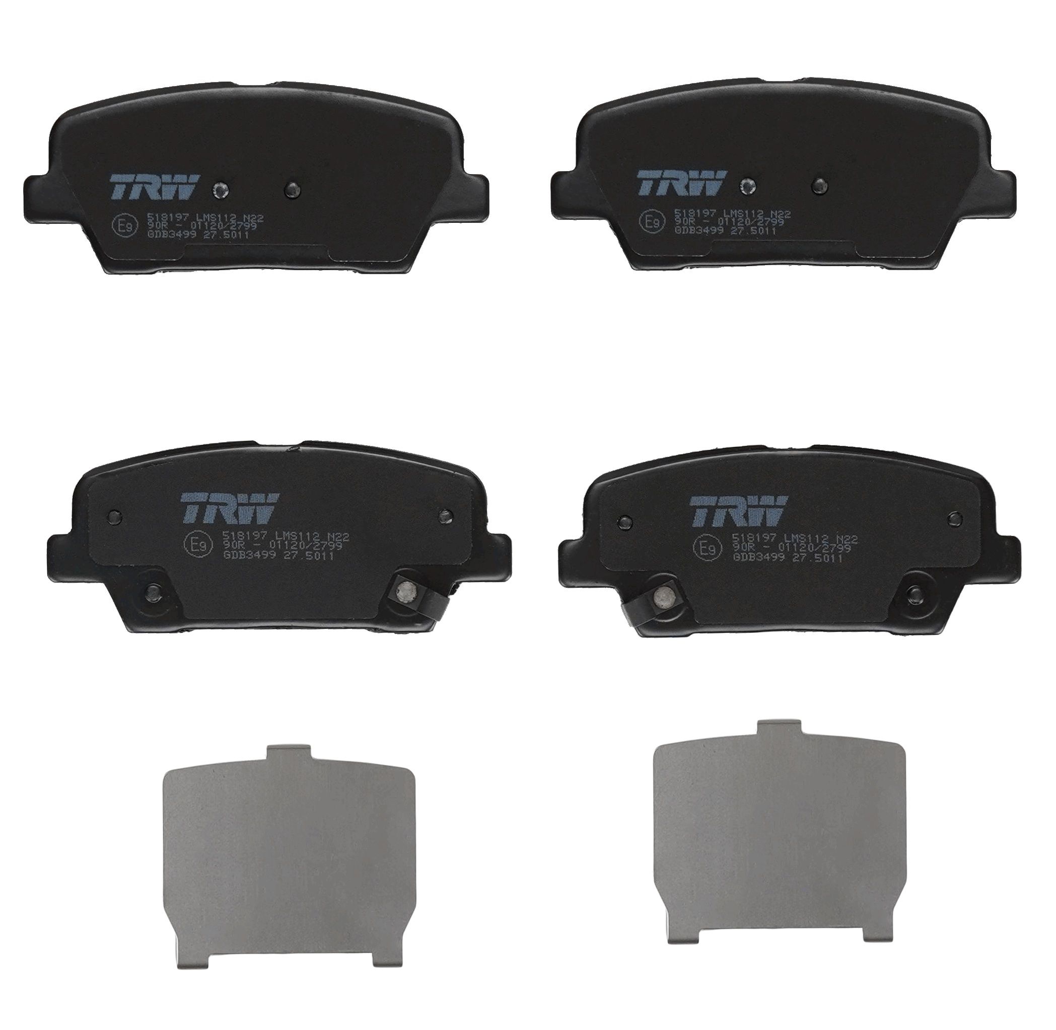 TRW DISC BRAKE PADS - TecDoc 2