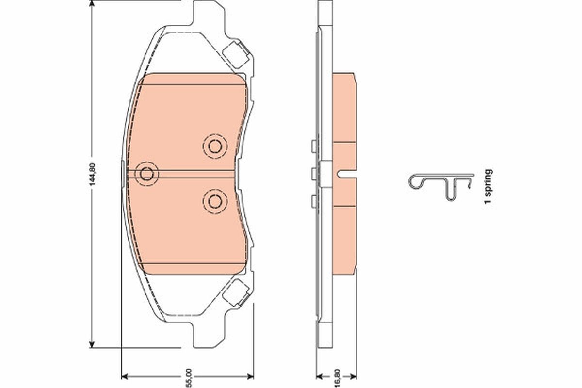 Brake Pad Set, disc brake GDB4141