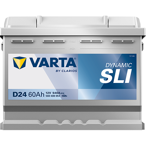 VARTA Dynamic SLI D24 | 12V 60Ah 540A | Autobatterie VARTA Dynamic SLI D24 | 12V 60Ah 540A | Autobatterie