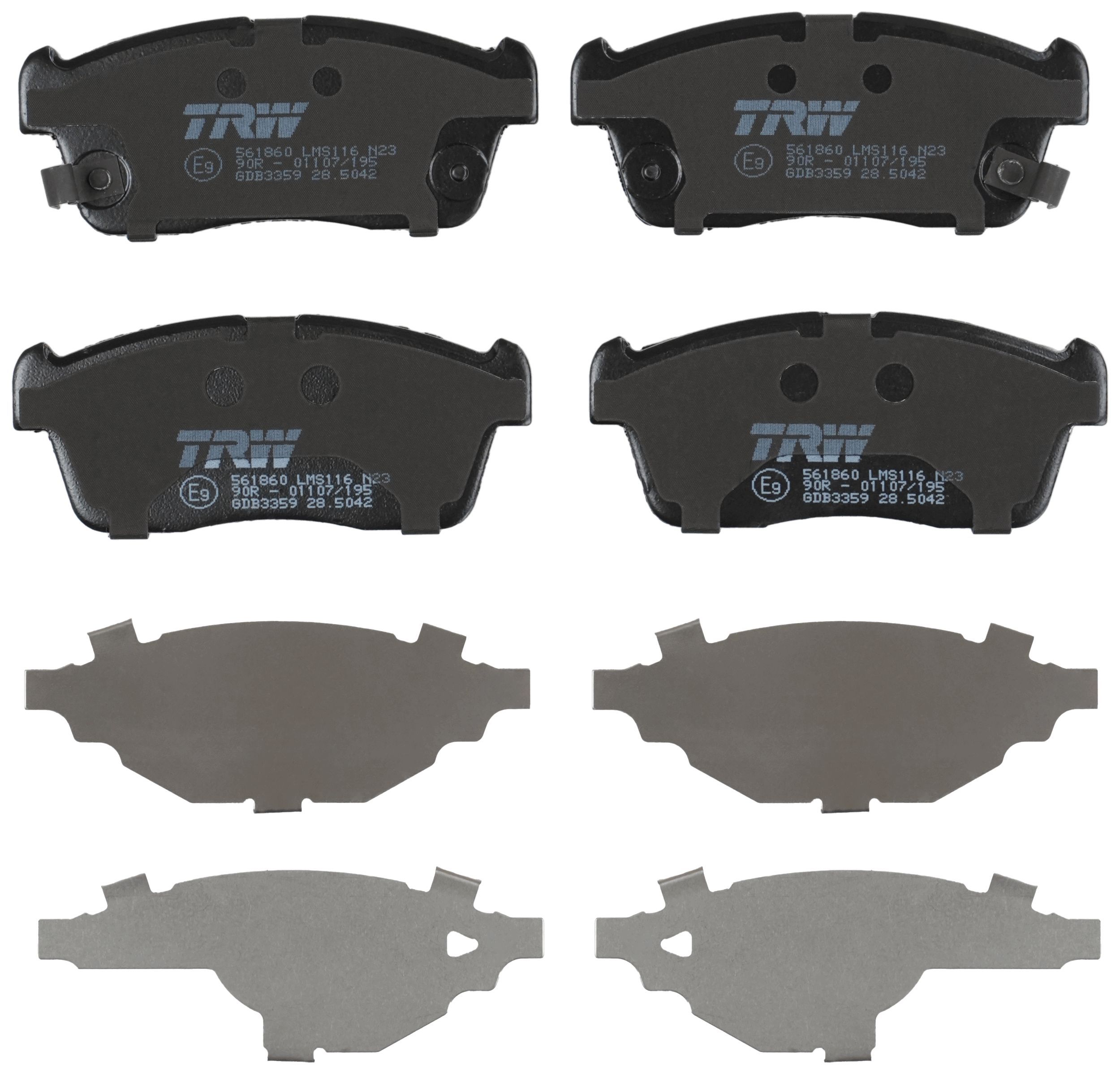 TRW DISC BRAKE PADS - TecDoc 2