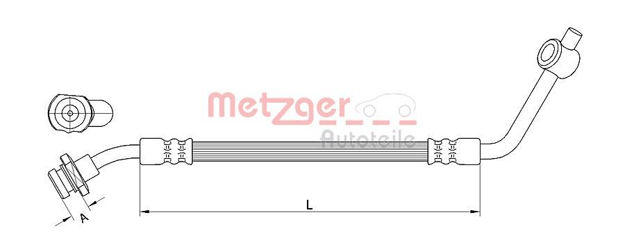 4112533 METZGER fékcső