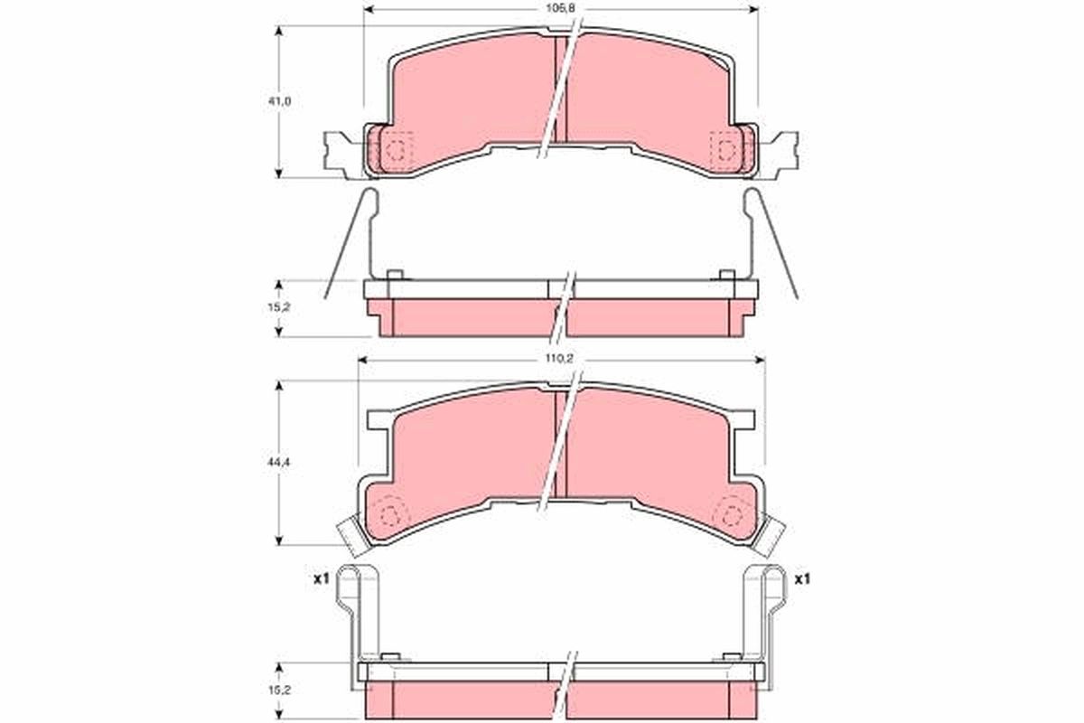 TRW DISC BRAKE PADS - TecDoc Only