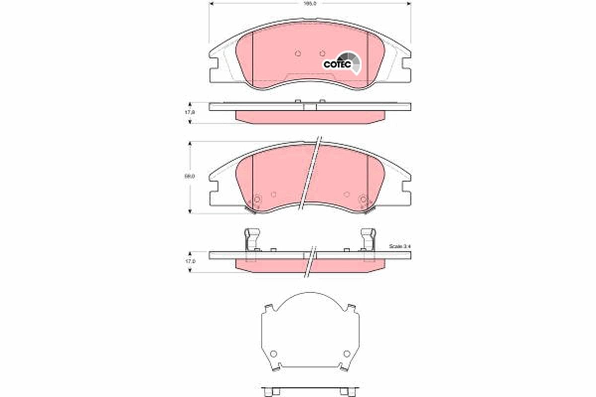 Brake Pad Set, disc brake GDB3367