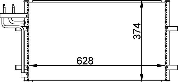 MAHLE AC 374 000P - Kondensator, Klimaanlage