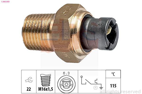 Temperaturschalter, Kühlmittelwarnlampe