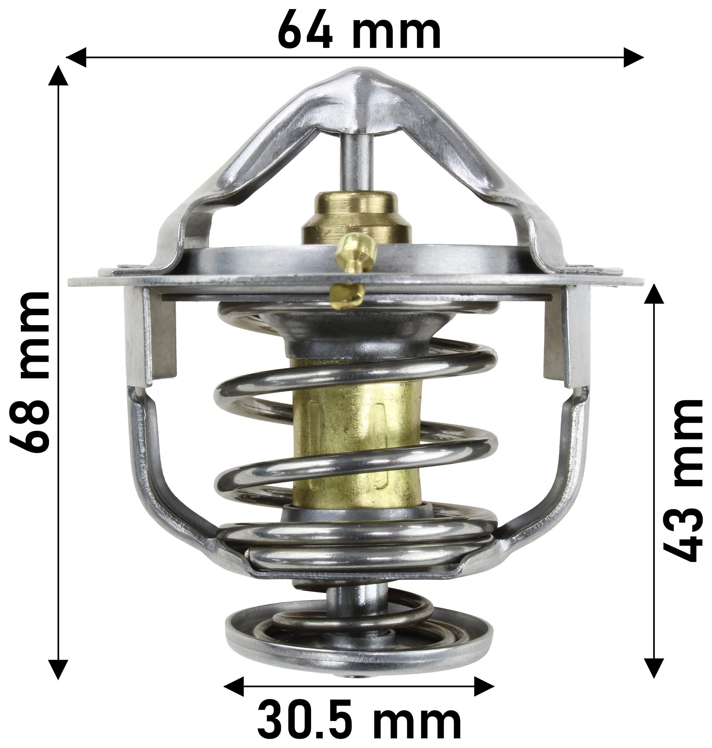 THERMOSTAT 64MM DIA 82C HONDA/ HYUNDAI/KIA/MITSUBISHI - TecDoc Only