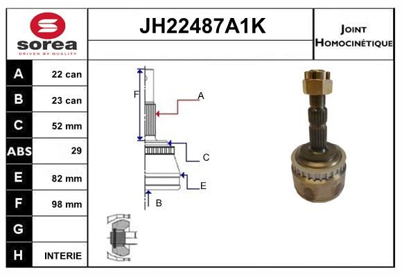 KIT CV JOINT AVEC KR078 - CORSA C