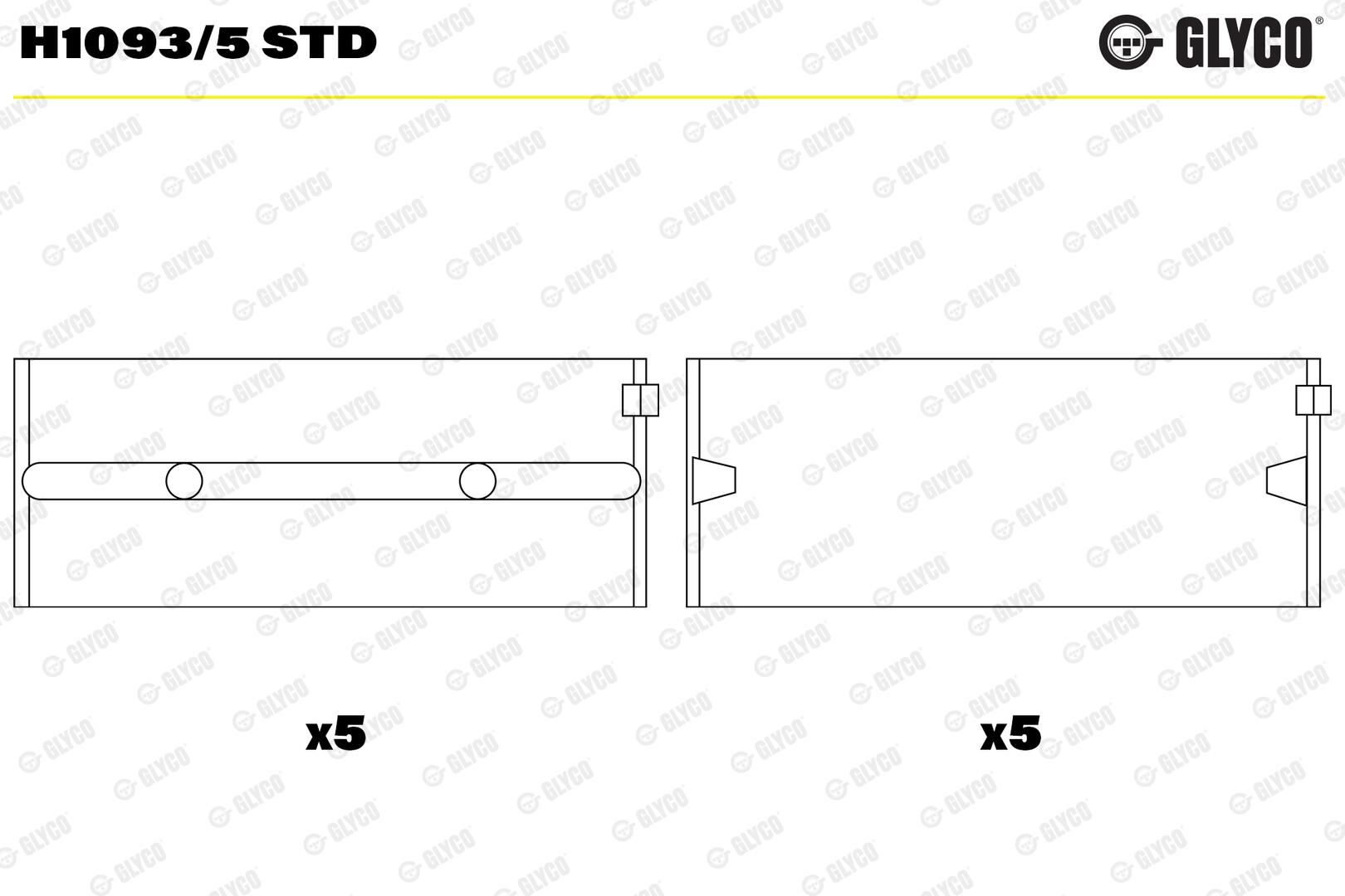 GLYCO H1093/5 STD - Kurbelwellenlager
