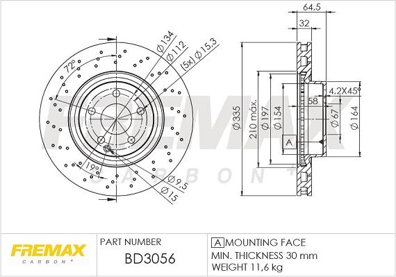 BD-3056 FREMAX féktárcsa