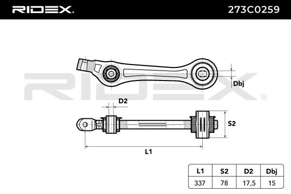 273C0259 RIDEX lengőkar, kerékfelfüggesztés