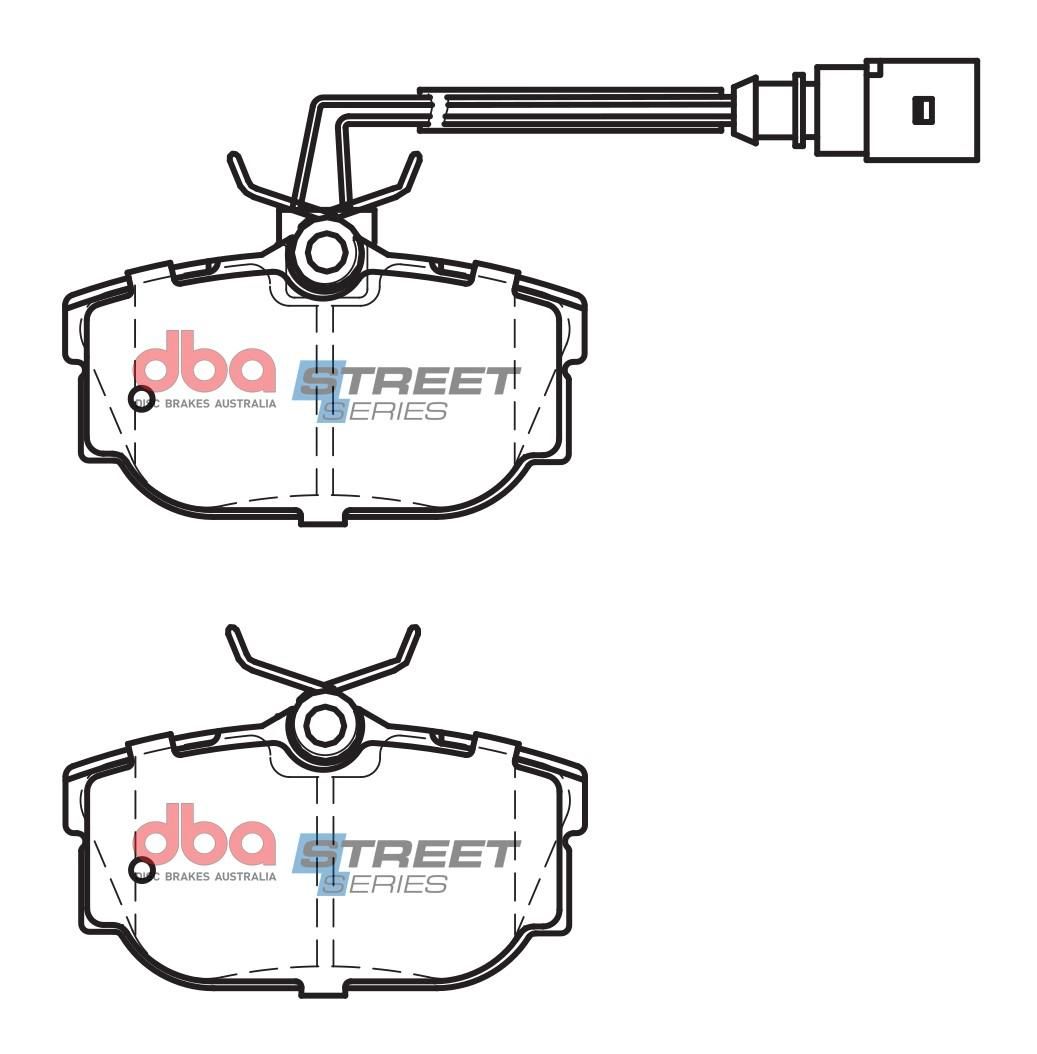 DBA SS STREET SERIES BRAKE PADS [ Volkswagon Transporter/Caravelle 1990 - 2003 R ] - TecDoc Only