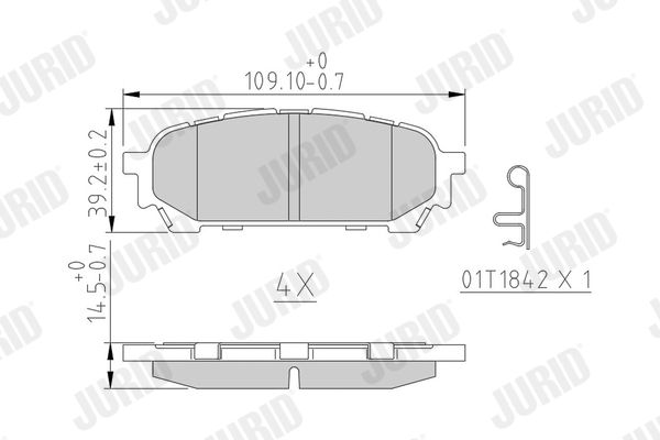 Brake Pad Set, disc brake 572529J