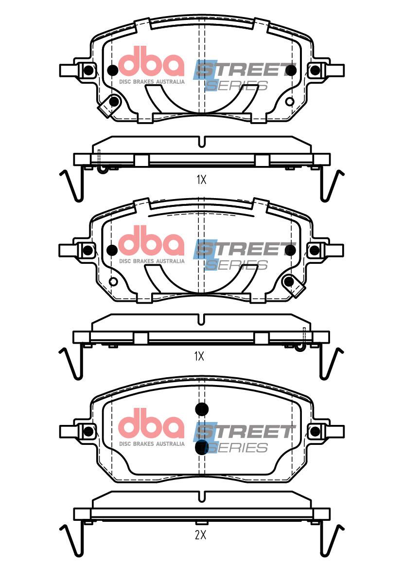 DBA SS STREET SERIES BRAKE PADS [ Haval Jolion 2021 On F ] - TecDoc Only