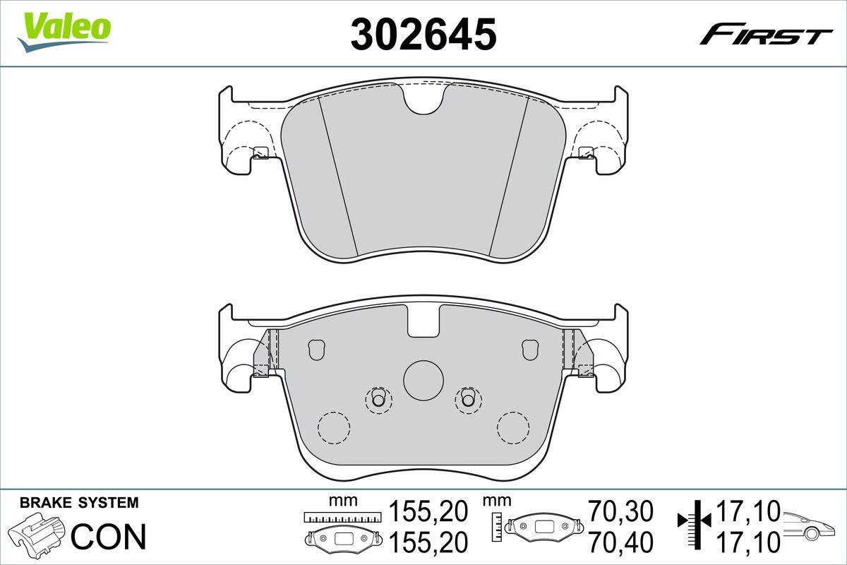 Brake Pad Set, disc brake 302645