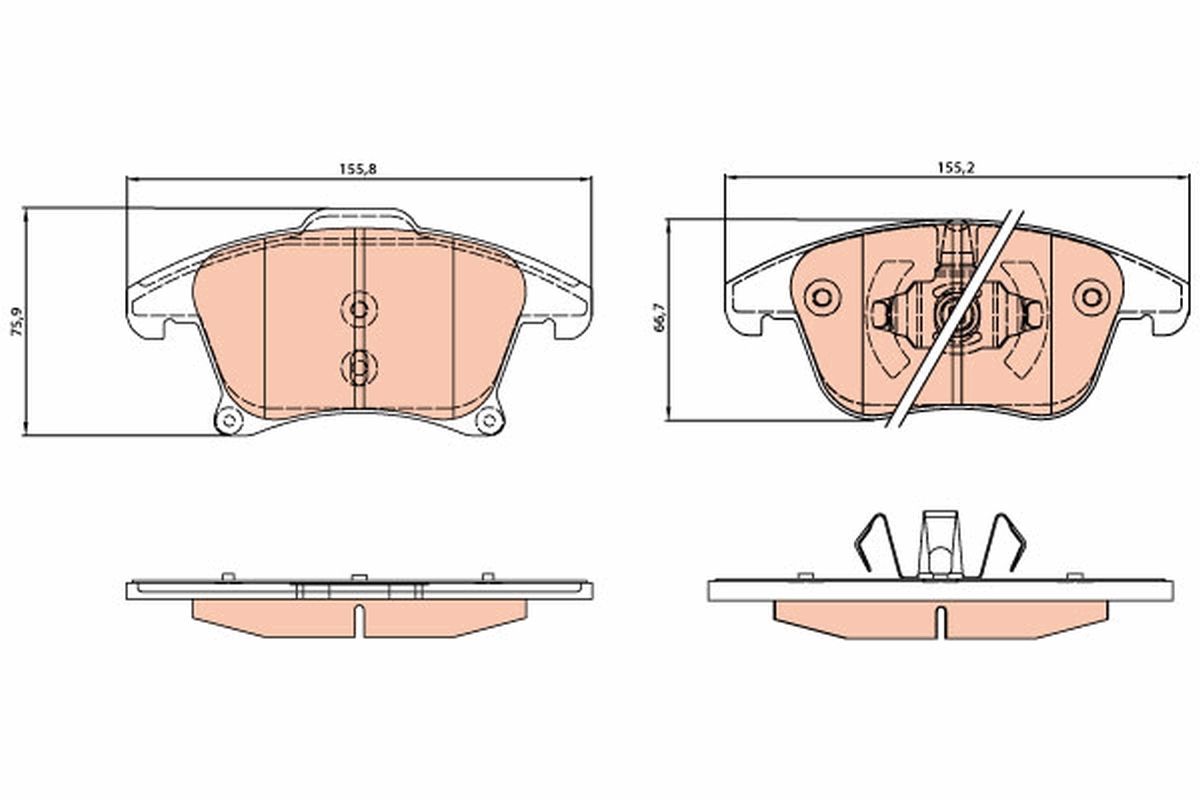 Brake Pad Set, disc brake GDB2075