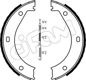 Cifam 153-013K Bremsbackensatz, Feststellbremse