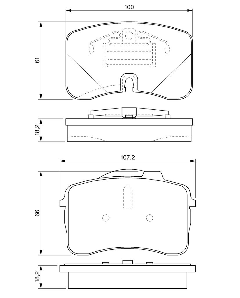 Bremsbelagsatz, Scheibenbremse