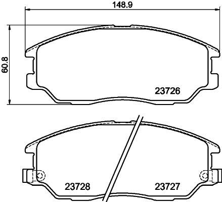 Комплект тормозных колодок, дисковый тормоз 8DB 355 010-861