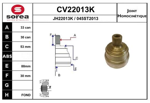 Gelenksatz, Antriebswelle