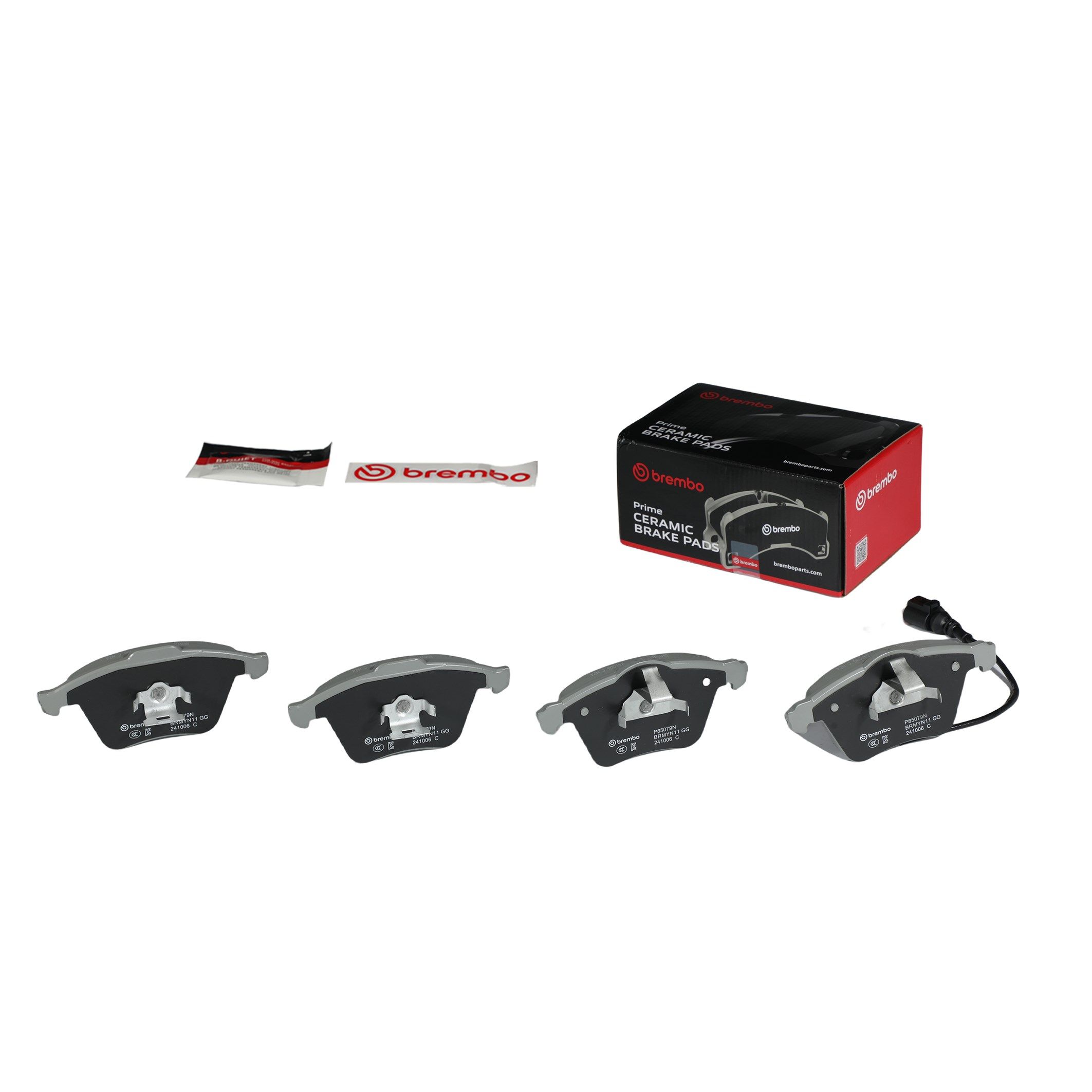 BREMBO DISC PAD -  AUDI A6 V6 C5 02-04 (FRT) *1 W/Sensor - TecDoc 1