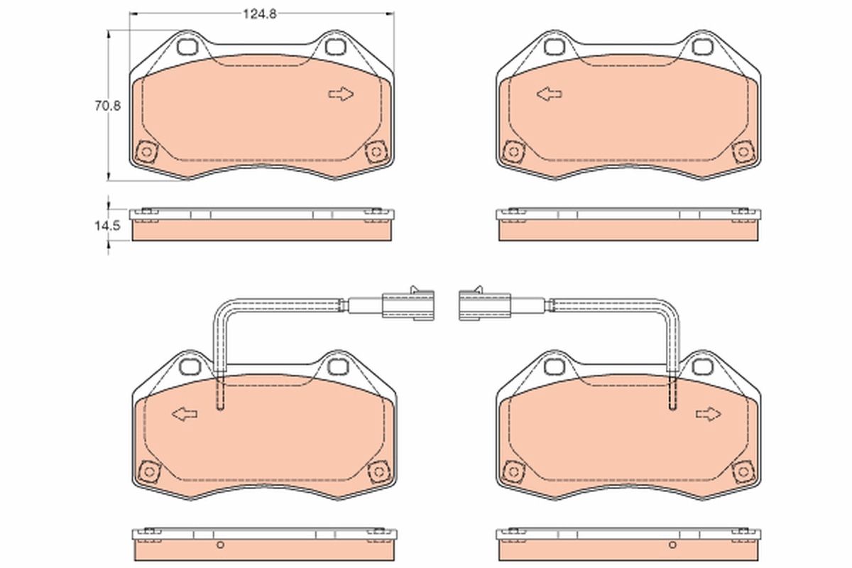 TRW DISC BRAKE PADS - TecDoc 1
