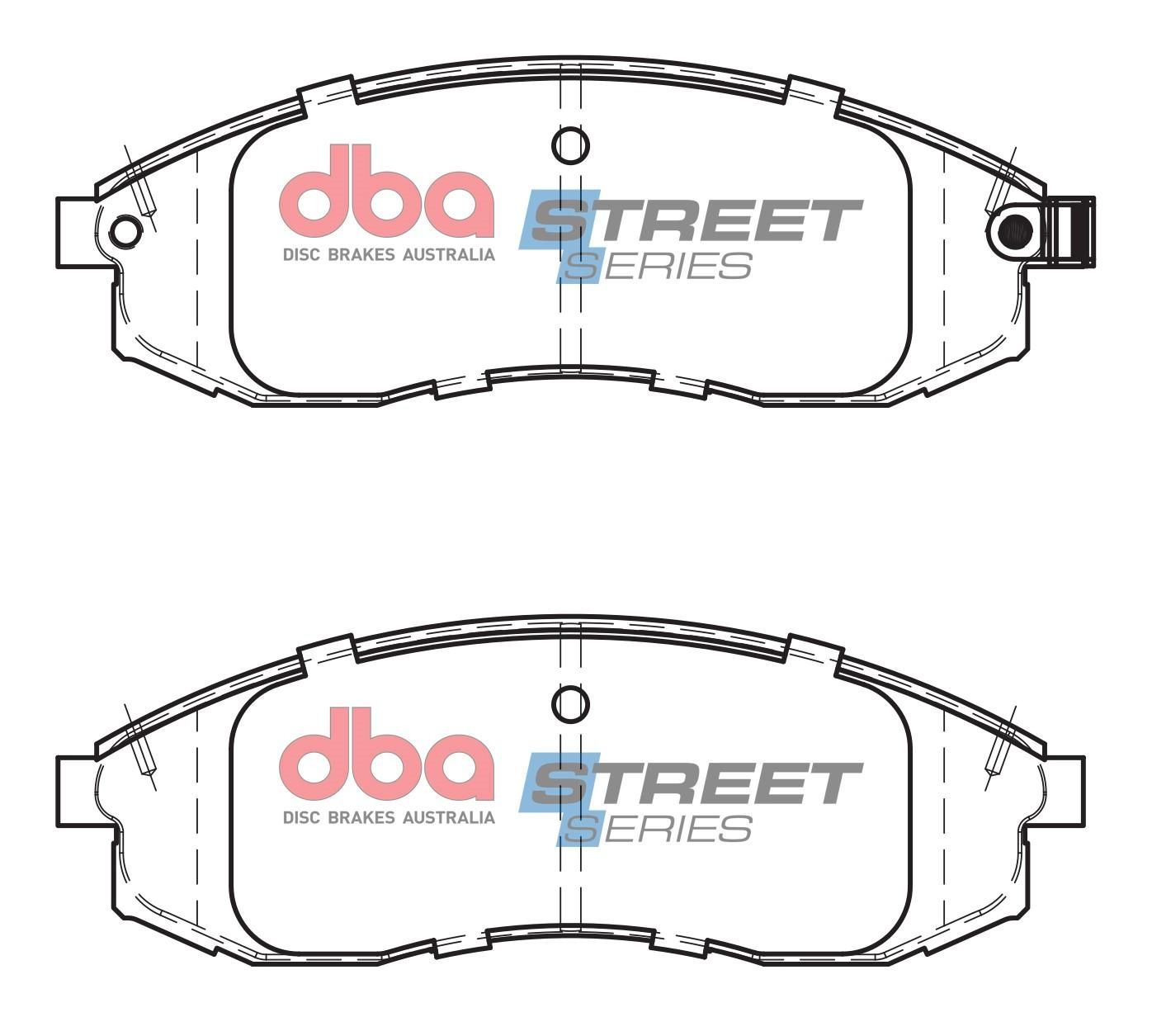 DBA SS STREET SERIES BRAKE PADS [ Mitsubishi Triton 1996 - 2015 F ] - TecDoc Only