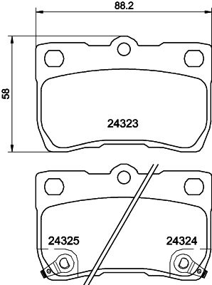 Brake Pad Set, disc brake 8DB 355 006-971