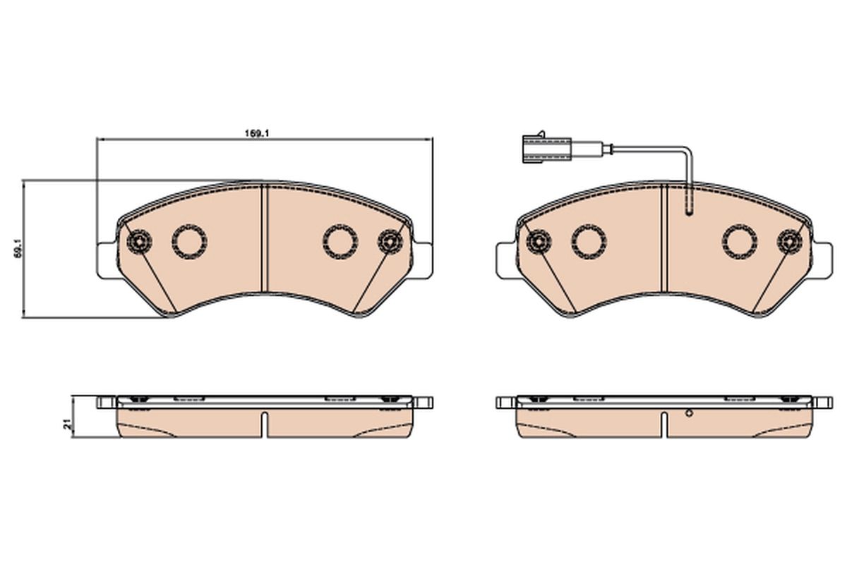 Brake Pad Set, disc brake GDB2069