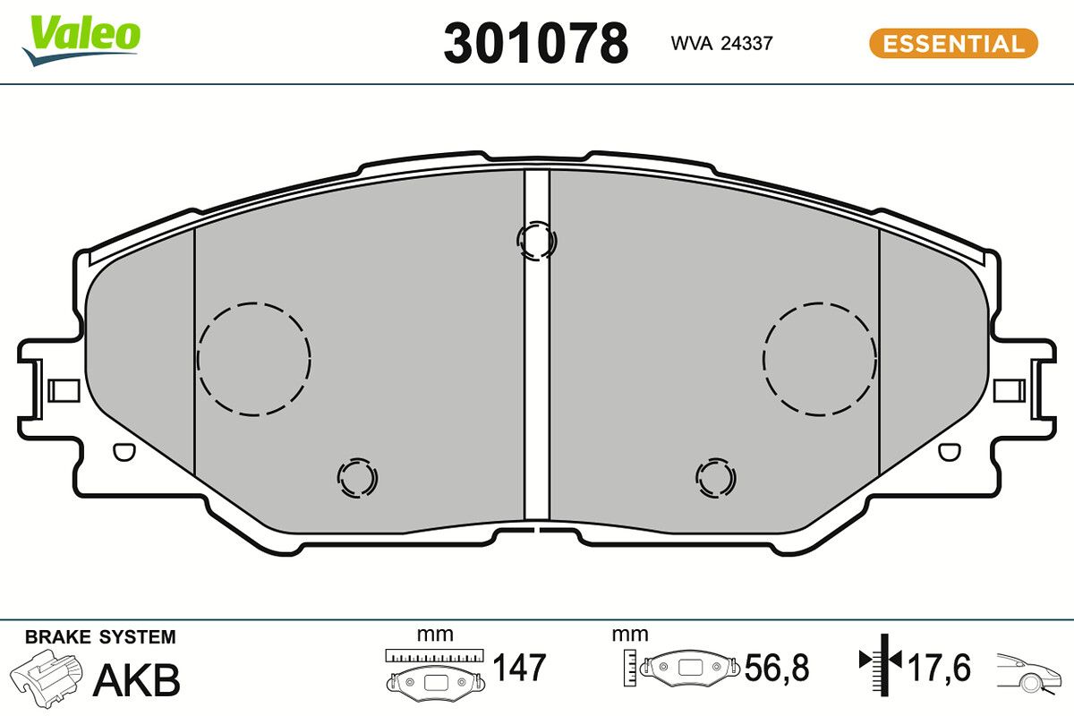 Bremsbelagsatz, Scheibenbremse