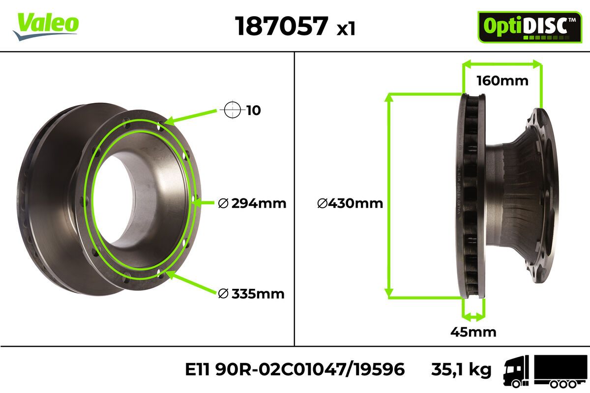 187057 VALEO OptiDISC féktárcsa