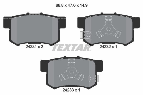 Brake Pad Set, disc brake 2423101