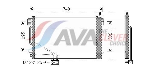 AVA QUALITY COOLING MSA5200D - Kondensator, Klimaanlage ** CLEVER FIT **