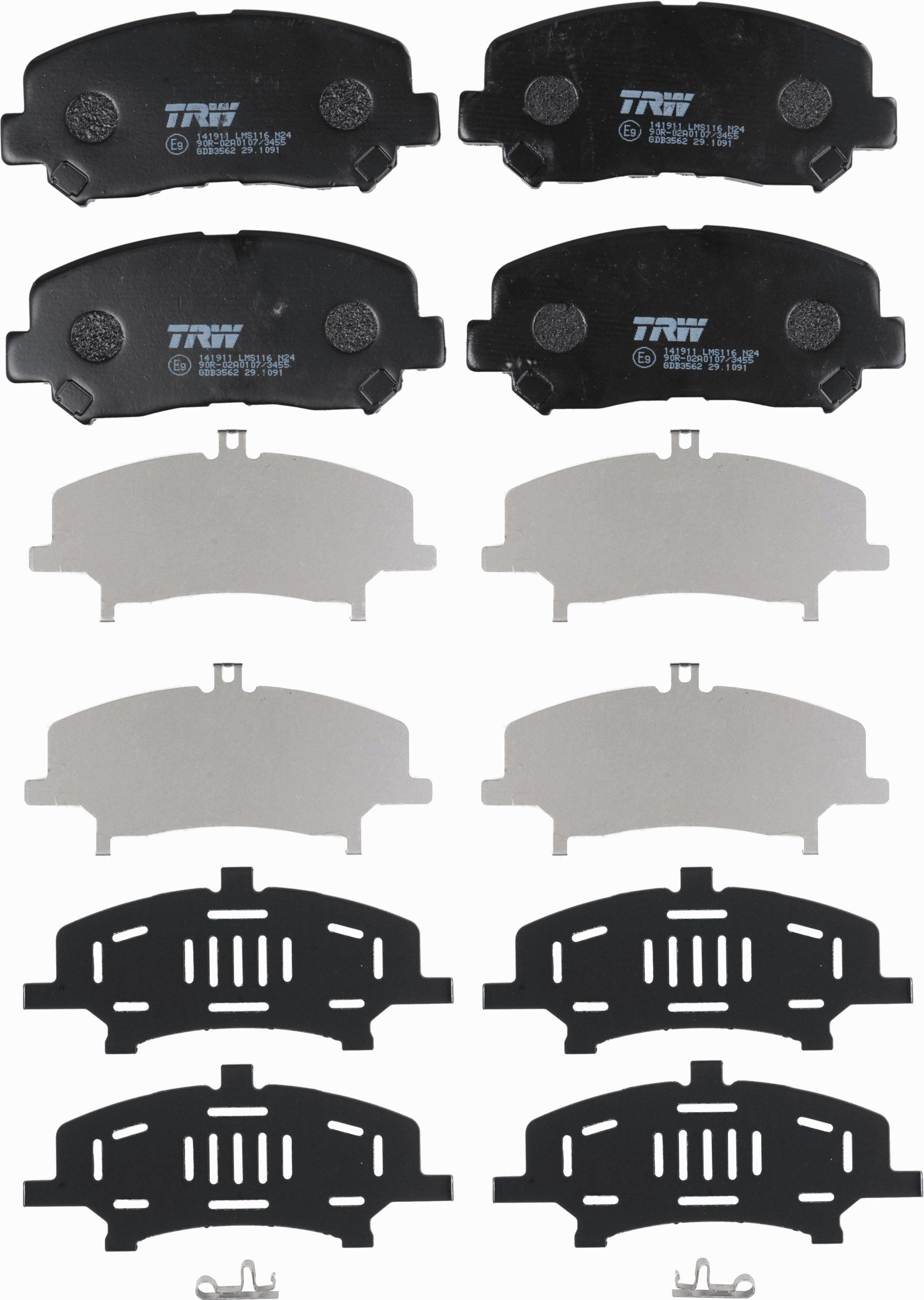 TRW DISC BRAKE PADS - TecDoc 2