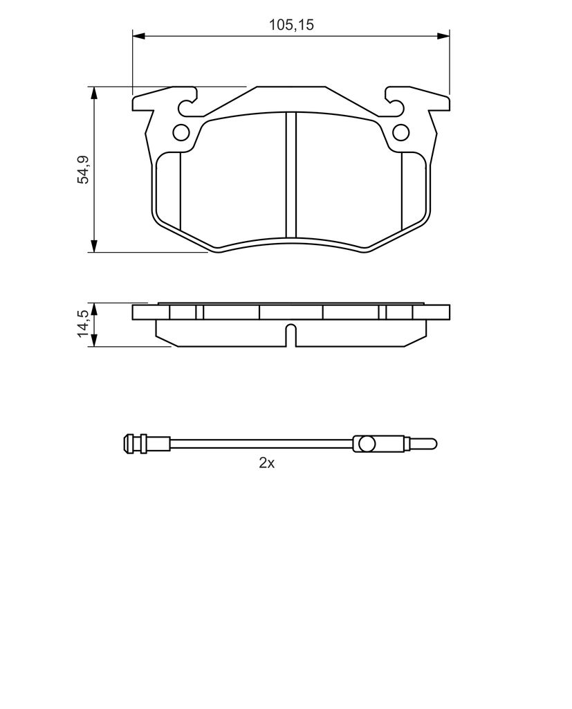 Bremsbelagsatz, Scheibenbremse Bremsbelagsatz, Scheibenbremse