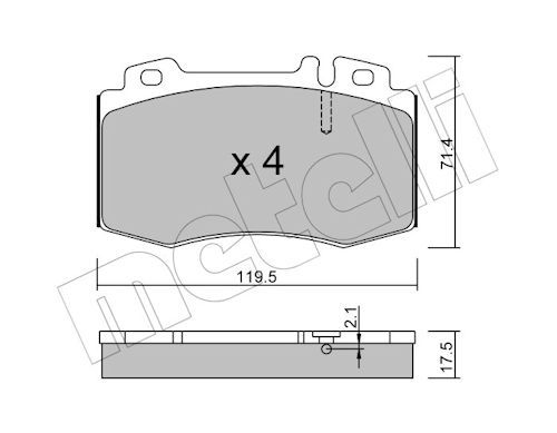 METELLI 22-0563-0 - Bremsbelagsatz, Scheibenbremse