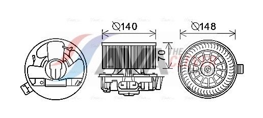 AVA QUALITY COOLING DA8010 - Innenraumgebl&auml;se