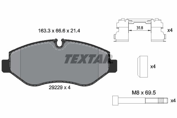 Brake Pad Set, disc brake 2922901