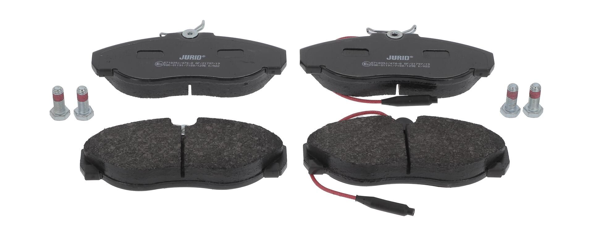 Bremsbelagsatz, Scheibenbremse