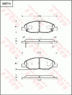 TRW DISC BRAKE PADS - TecDoc Only