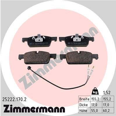 Brake Pad Set, disc brake 25222.170.2