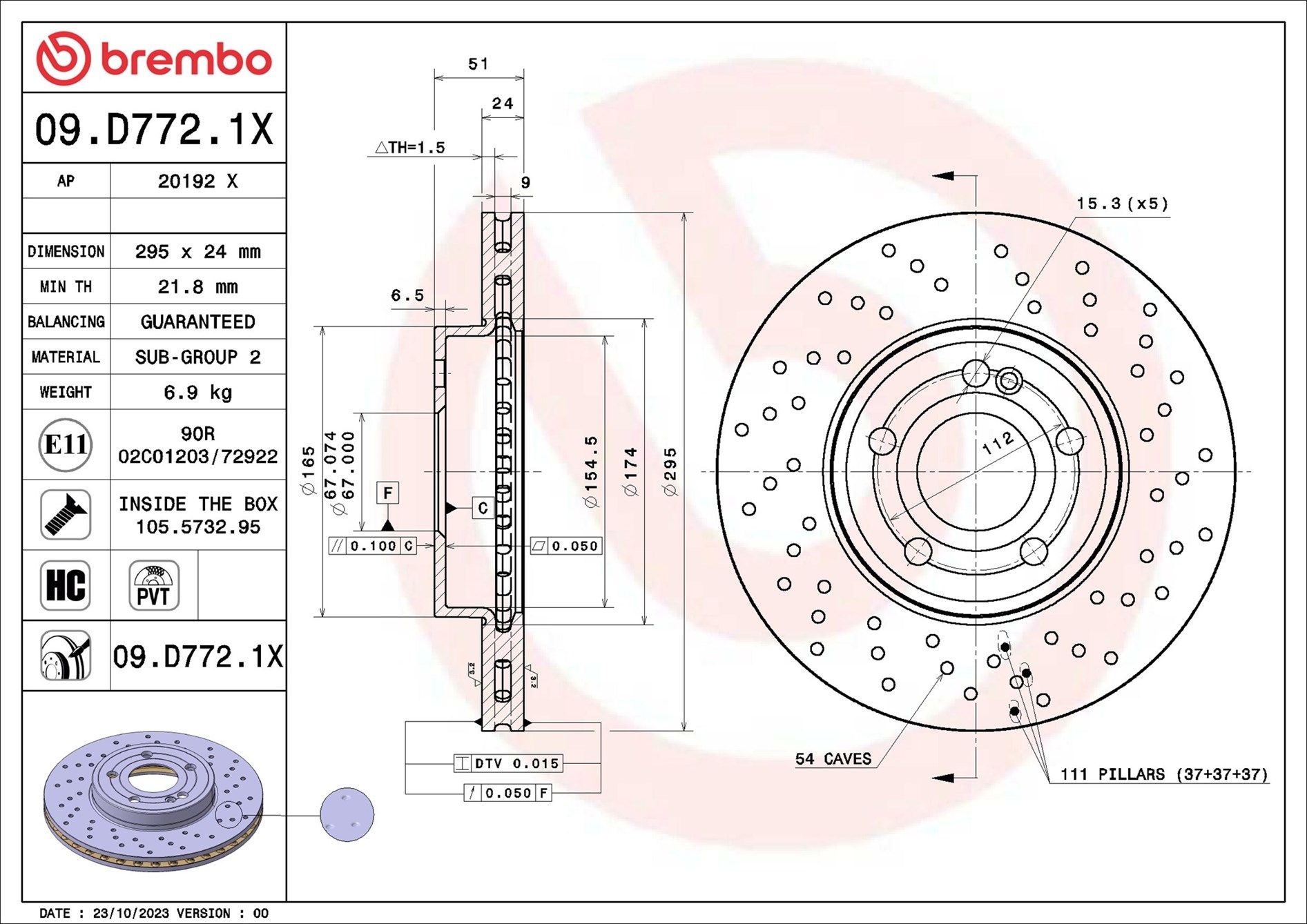 DISQUE BREMBO XTRA