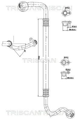 TRISCAN 9010 28028 - Hochdruck-/Niederdruckleitung, Klimaanlage