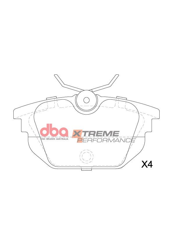 DBA  XP PERFORMANCE  BRAKE PADS [ ALFA GTV V6 SPIDER 1998 - 2006 R ] - TecDoc Only