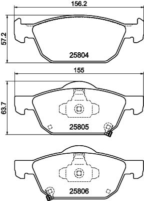 Brake Pad Set, disc brake 8DB 355 021-431