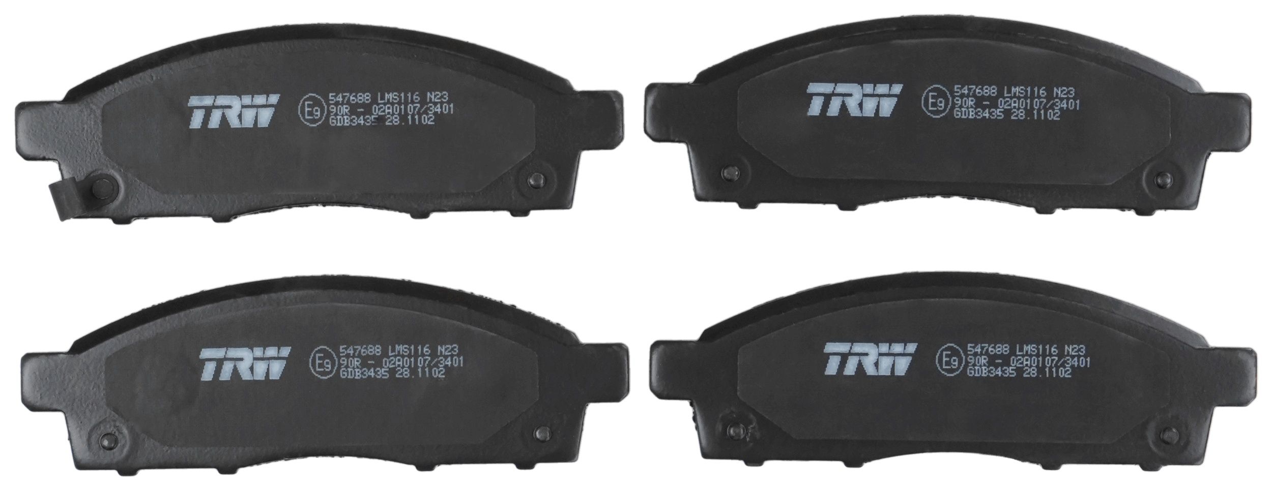 TRW DISC BRAKE PADS - TecDoc 2